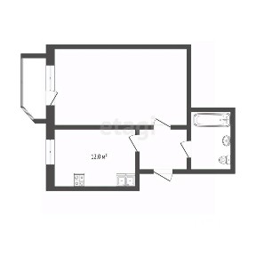 Продается 1-комн. квартира, 52 м²