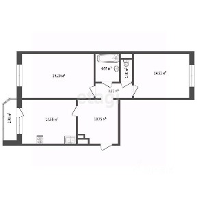 Продается 2-комн. квартира, 67,1 м²