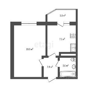 Продается 1-комн. квартира, 30,4 м²