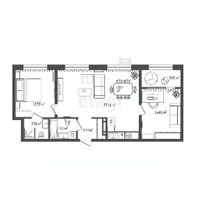 Продается 2-комн. квартира, 75,96 м²