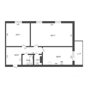 Продается 2-комн. квартира, 68,4 м²
