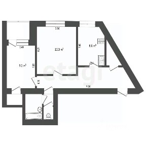 Продается 2-комн. квартира, 57,2 м²