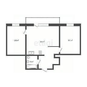 Продается 2-комн. квартира, 82,7 м²