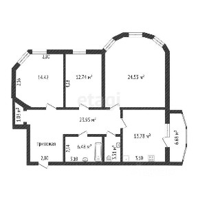 Продается 3-комн. квартира, 99,6 м²