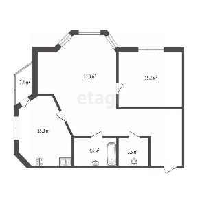 Продается 2-комн. квартира, 70,7 м²