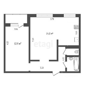 Продается 2-комн. квартира, 51,7 м²