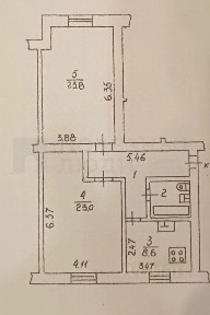 Сдается 2-комн. квартира, 70,9 м²