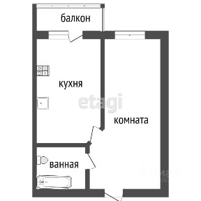 Сдается 1-комн. квартира, 41 м²