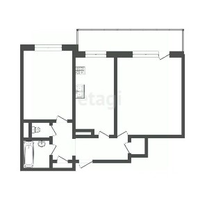 Продается 2-комн. квартира, 46,4 м²