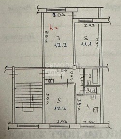 Продается 3-комн. квартира, 58,6 м²