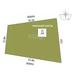 Продается участок, 25 сот.