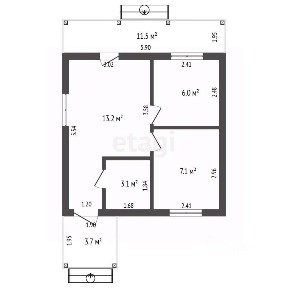 Продается 2-этажный дом, 50 м²