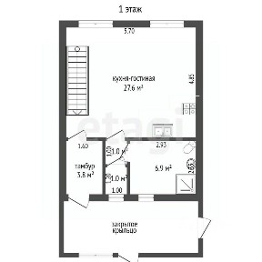Продается 2-этажный дом, 81,3 м²