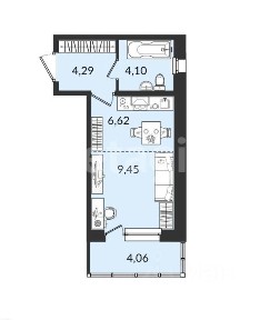 Продается студия, 23,9 м²