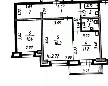 Продается 2-комн. квартира, 66,3 м²