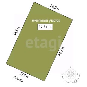 Продается участок, 1 220 сот.