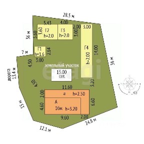 Продается 1-этажный дом, 34,4 м²