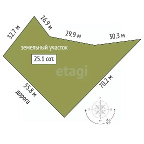 Продается участок, 25 сот.