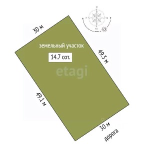 Продается участок, 14,67 сот.
