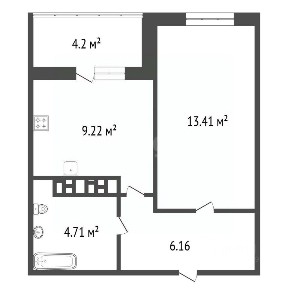 Продается 1-комн. квартира, 34,1 м²