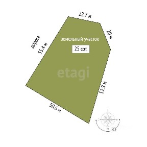 Продается участок, 25 сот.