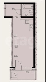 Продается студия, 28 м²
