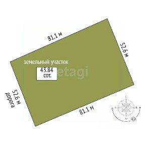 Продается участок, 43,84 сот.