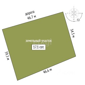 Продается участок, 17,06 сот.