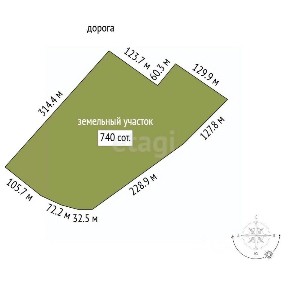 Продается участок, 74 сот.