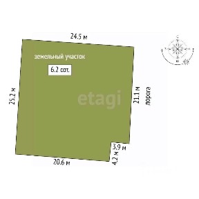 Продается участок, 6,25 сот.