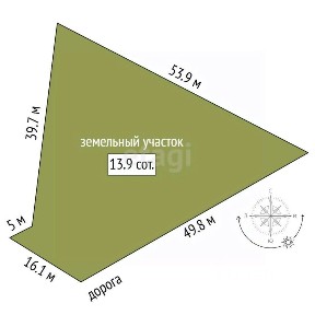 Продается участок, 13,92 сот.