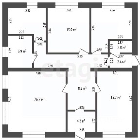 Продается 1-этажный дом, 114,9 м²