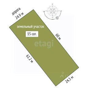 Продается участок, 15 сот.