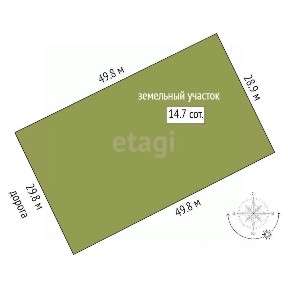 Продается участок, 14,7 сот.