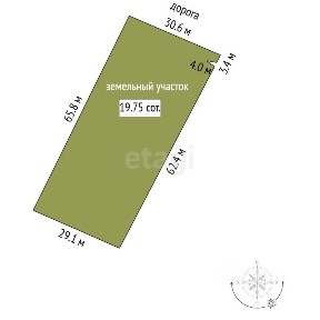 Продается участок, 19,75 сот.