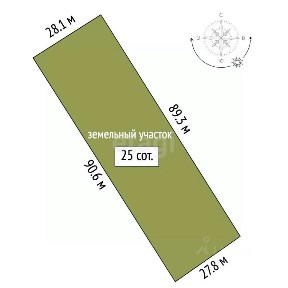 Продается участок, 25 сот.