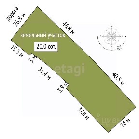 Продается участок, 20 сот.