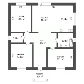 Продается 1-этажный дом, 114 м²