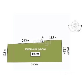 Продается участок, 4,86 сот.