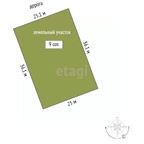 Продается участок, 9 сот.