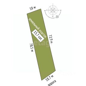 Продается участок, 13,7 сот.