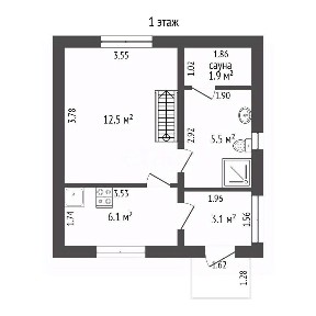 Продается 2-этажный дом, 55,1 м²
