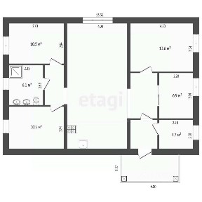 Продается 1-этажный дом, 108 м²