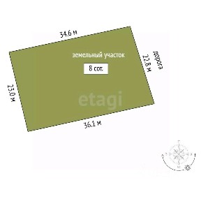 Продается участок, 8 сот.