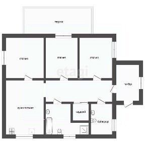 Продается 1-этажный дом, 98,4 м²