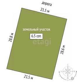 Продается участок, 6,49 сот.
