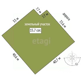 Продается участок, 15,9 сот.