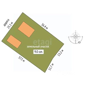 Продается 2-этажный дом, 61,7 м²