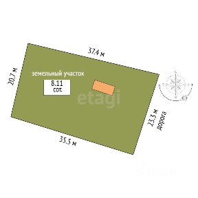 Продается участок, 8,11 сот.
