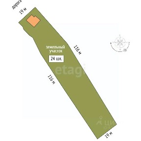 Продается 1-этажный дом, 15,6 м²